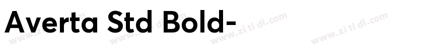 Averta Std Bold字体转换